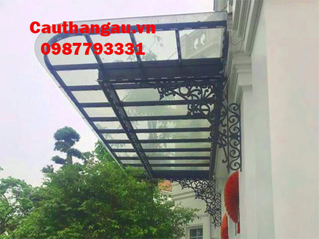 mái kính cường lực đẹp tại long biên