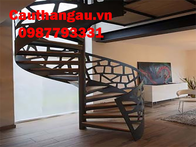 Cầu thang xoắn ốc xương sắt 1