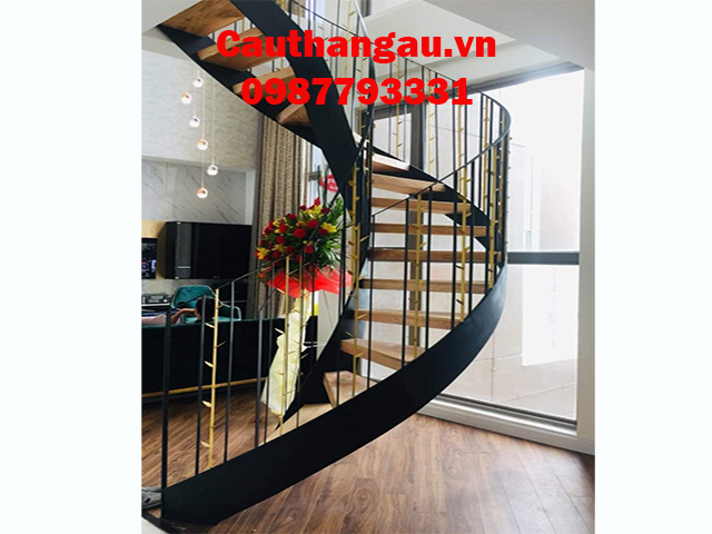 Cầu thang xoắn ốc xương sắt 2