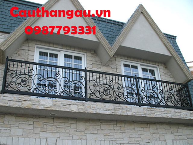 Ban công sắt nghệ thuật đẹp uốn công nghệ cao  Mẫu CTA-B45