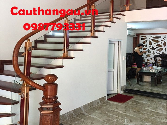 Cầu thang kính cường lực đẹp giá rẻ tại Hà Nội mẫu CTA-TK03