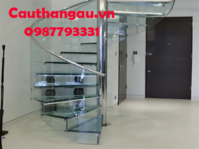 cầu thang kính cường lược đẹp tại hà nội