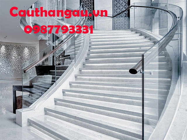 cầu thang kính cường lực đẹp tại hà nội
