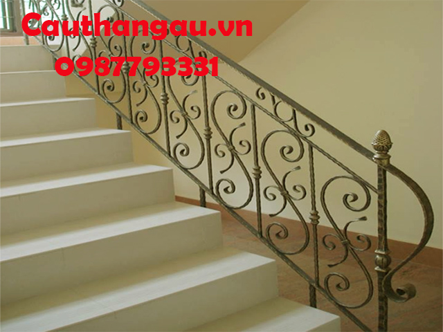 Cầu thang sắt mỹ thuật giá rẻ Long Biên mẫu CTA-T53