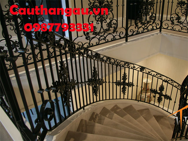 Cầu thang sắt mỹ thuật quý phái mẫu CTA-T56