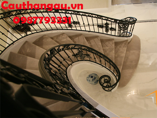 Cầu thang sắt mỹ thuật giá rẻ Long Biên mẫu CTA-T57