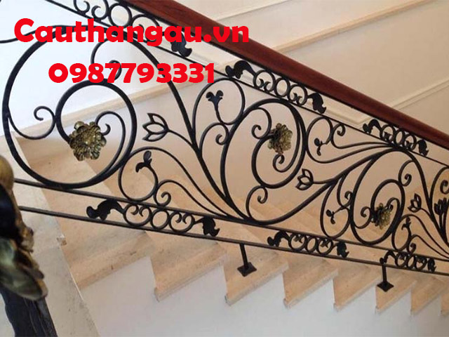 Cầu thang sắt mỹ thuật đẹp ấn tượng mẫu CTA-T60