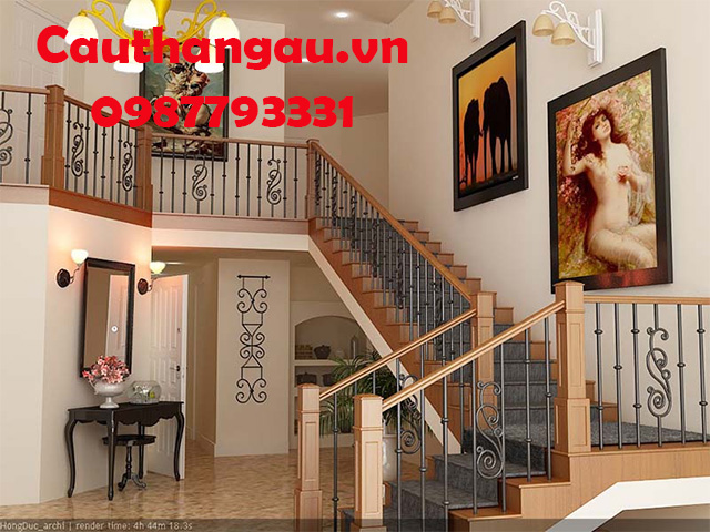 Cầu thang sắt nghệ thuật giá rẻ Đống Đa mẫu CTA-T67