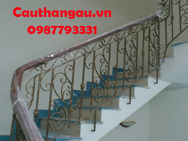 Cầu thang sắt mỹ thuật giá rẻ Long Biên mẫu CTA-T71