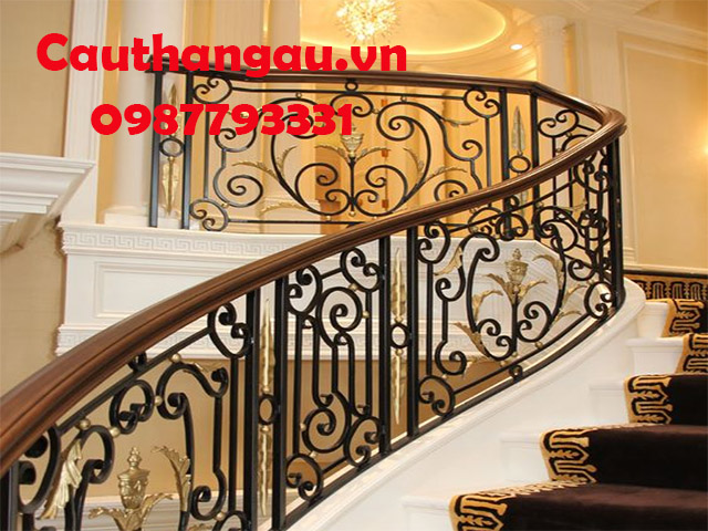 Cầu thang sắt mỹ thuật bền đẹp mẫu CTA-T79