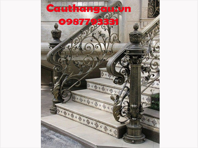 Cầu thang sắt mỹ thuật phong cách mẫu CTA-T87