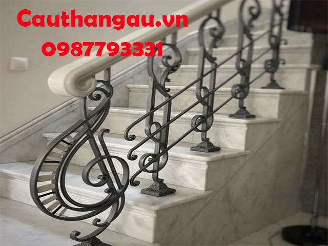 Cầu thang sắt mỹ thuật mang phong cách trừu tượng mẫu CTA-T90