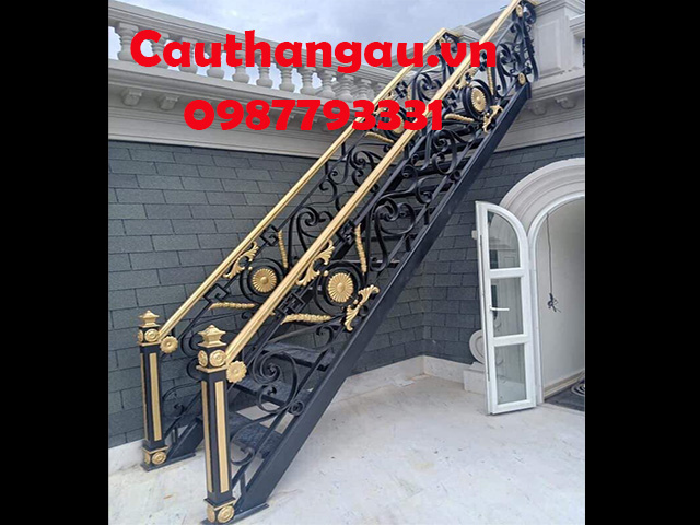 Cầu thang sắt mỹ thuật đẹp hút hồn giá rẻ mẫu CTA-T91