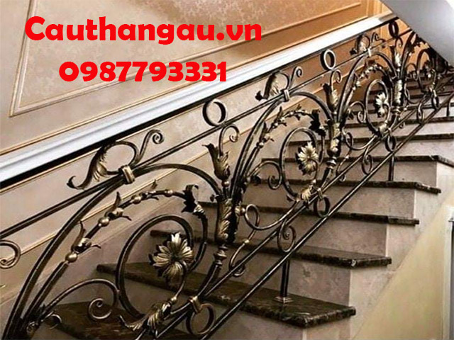 Cầu thang sắt mỹ thuật sang trọng giá rẻ mẫu CTA-T92