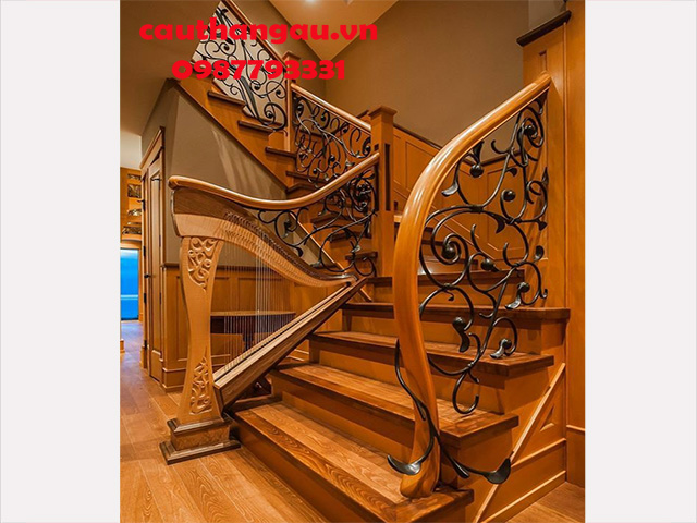 Cầu thang sắt mỹ thuật kiểu hoài cổ giá rẻ  mẫu CTA-T28