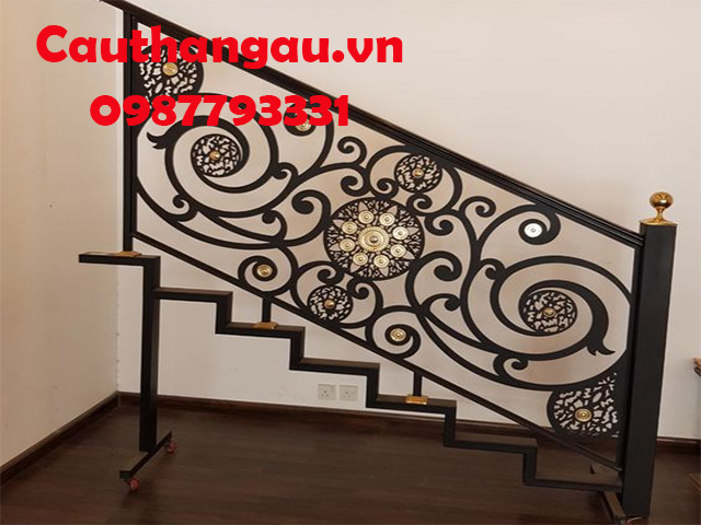 Cầu thang sắt mỹ thuật giá rẻ Hà Nội mẫu CTA-T47
