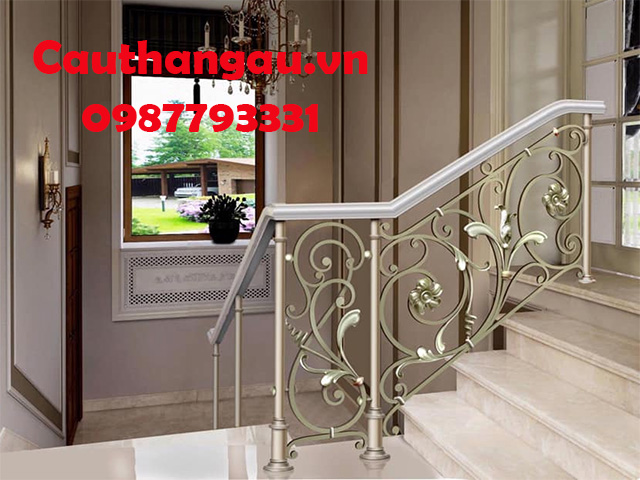 Cầu thang sắt mỹ thuật chất lượng cao bền bỉ mẫu CTA-T49