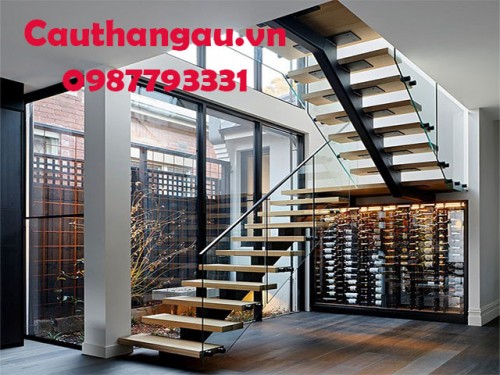 Cầu thang xương cá mấu CTA-XC03