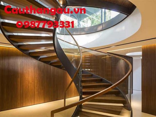 Tốp 20++ mẫu cầu thang xương cá, cầu thang xoắn ốc đẹp 