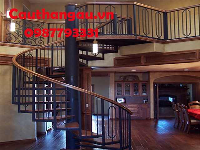 Cầu thang xương cá đẹp tại hà nội