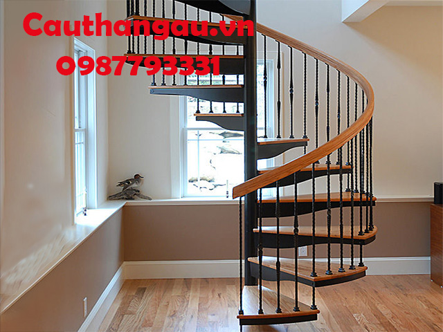 Cầu thang xoắn ốc xương sắt đậm chất nghệ thuật Mẫu CTA-XC20