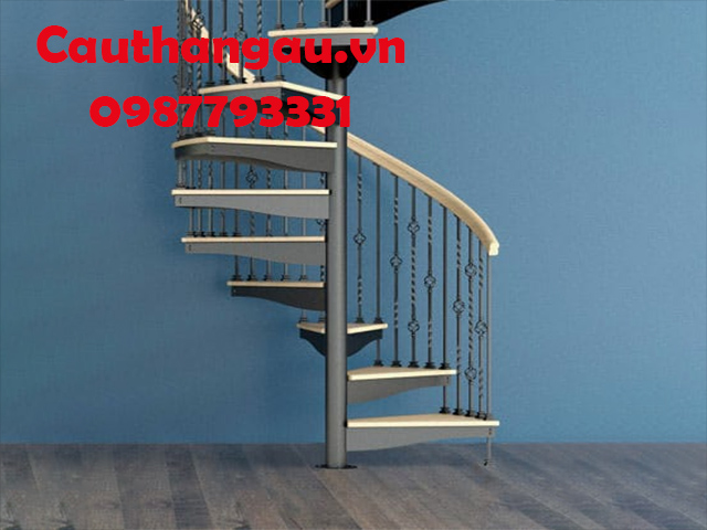 Cầu thang xương cá cho nhà đẹp hiện đại tại Gia Lâm Mẫu CTA- XC22