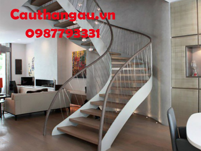 Cầu thang xoắn ốc xương sắt đẹp Mẫu CTA-XC17