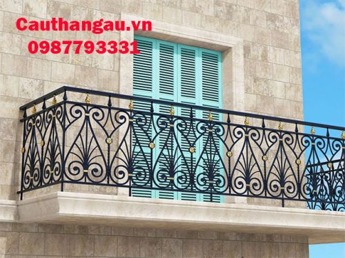 Lan can sắt ban công mỹ thuật-nghệ thuật hiện đại đơn giản đẹp