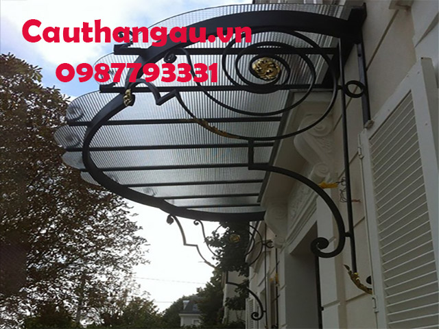 Mái kính khung sắt nghệ thuật giá rẻ mẫu CTA-M03