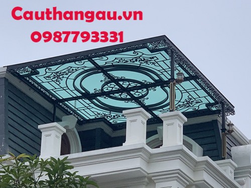 Mái kính khung sắt nghệ thuật đẹp giá rẻ