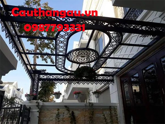 Mái kính khung sắt nghệ thuật ấn tượng mẫu CTA-M35