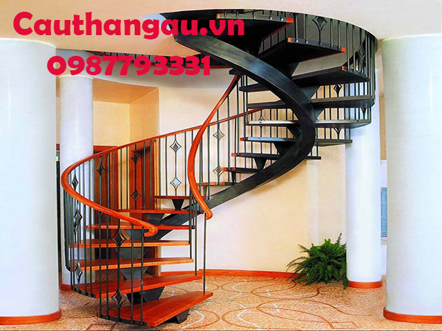 Cầu thang xương cá cho nhà đẹp hiện đại tại Gia Lâm Mẫu CTA- XC01